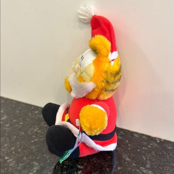 RARE Vintage Garfield Santa 1983 McDonalds Christmas Plush Stuffy 8”With Tags - Picture 4 of 9